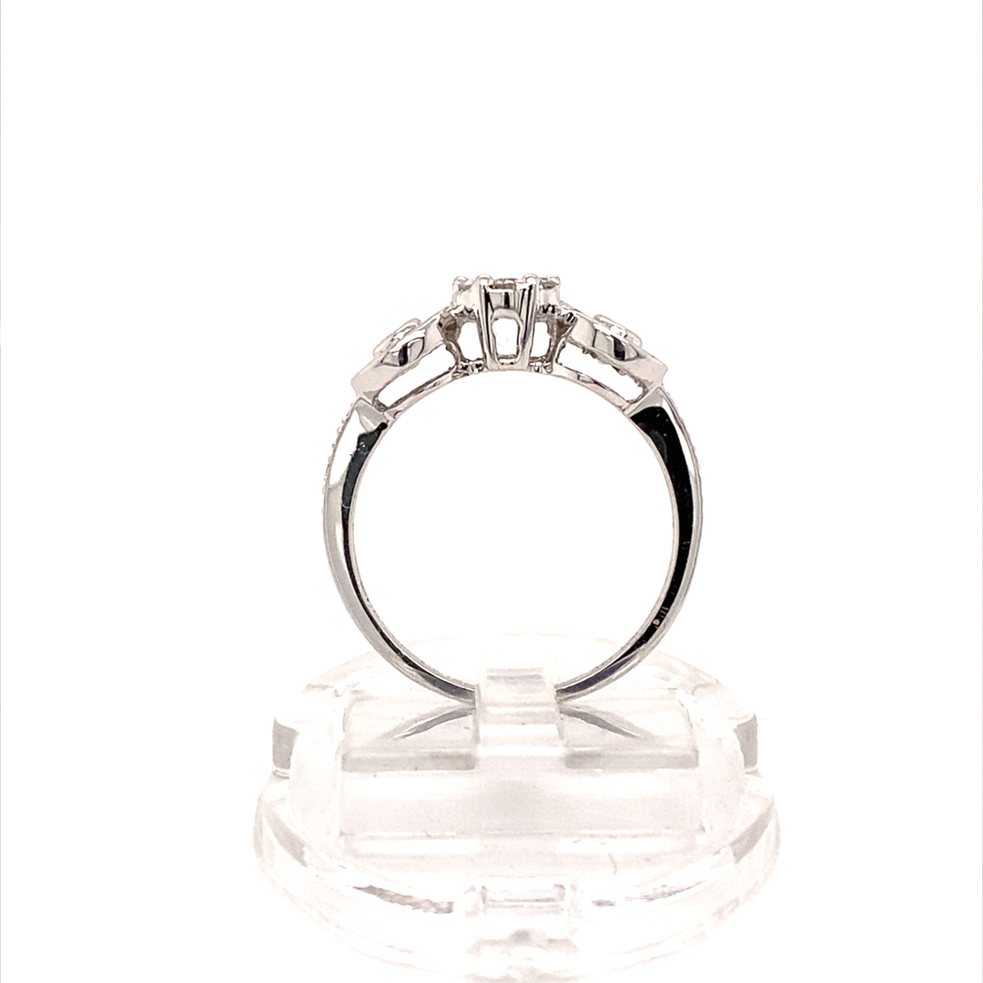 18K White Gold 0.46ct Natural Round Brilliant Diamond Ring - Image 3