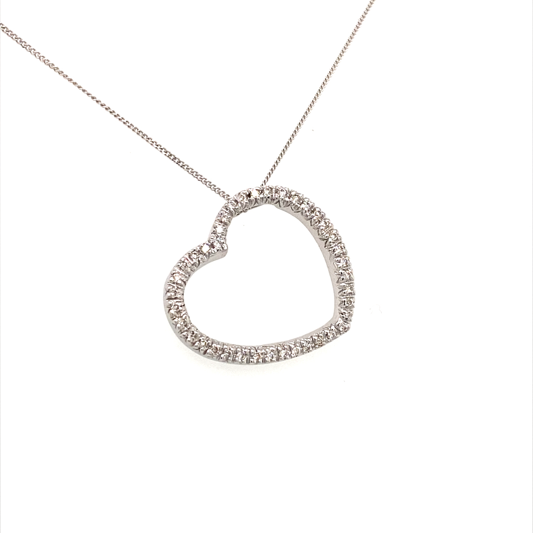 18K White Gold 0.35ct Round Brilliant Diamond Necklace - Image 4