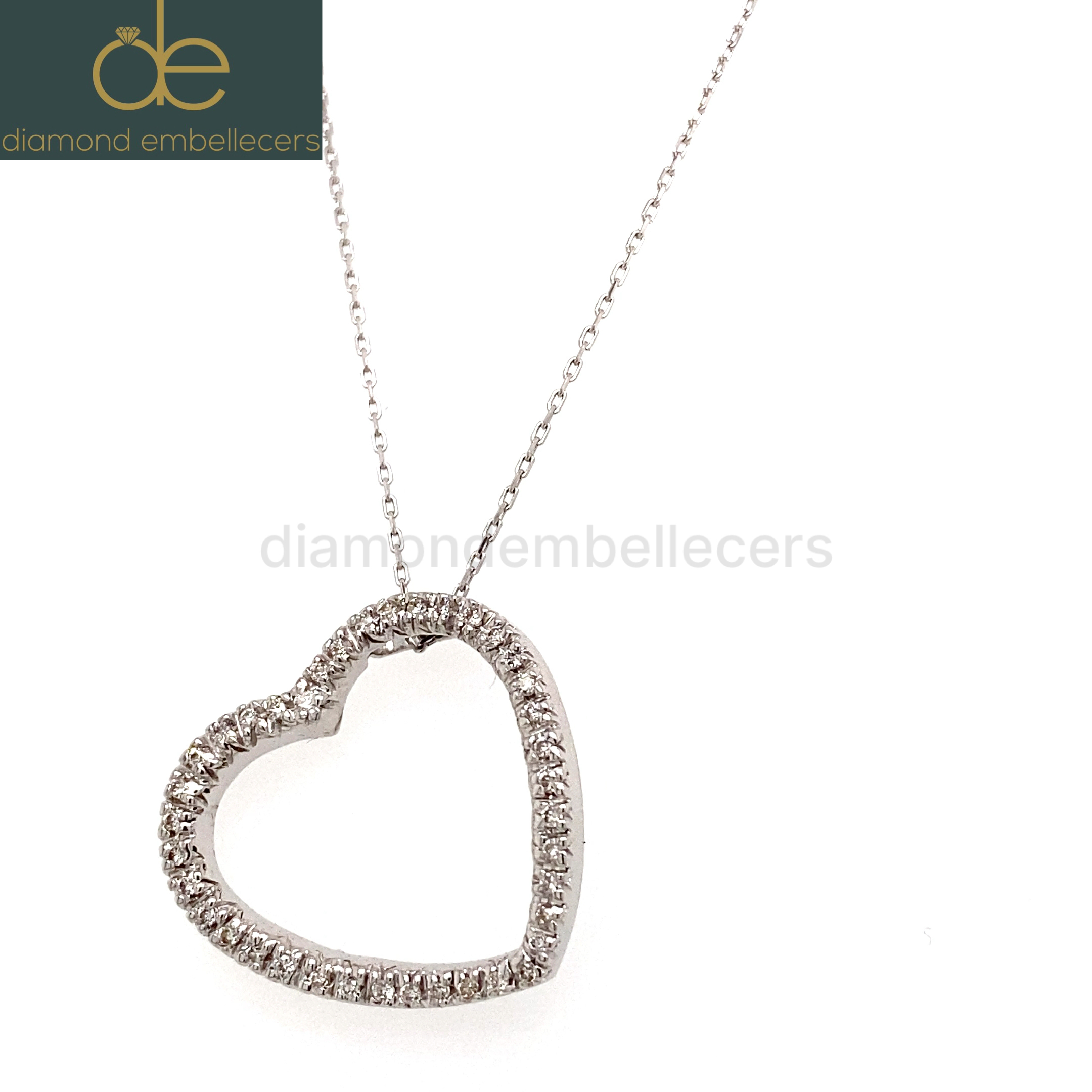 18K White Gold 0.35ct Round Brilliant Diamond Necklace - Image 6