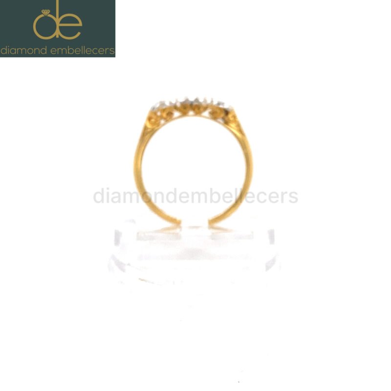 18K White & Yellow Gold Natural Diamond Ring