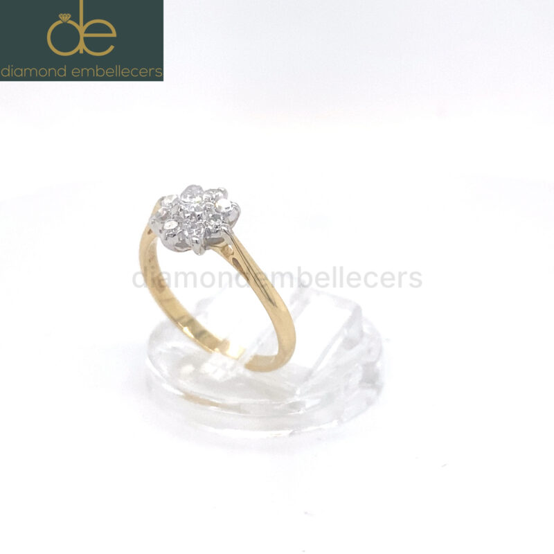 18K White & Yellow Gold Natural Diamond Ring