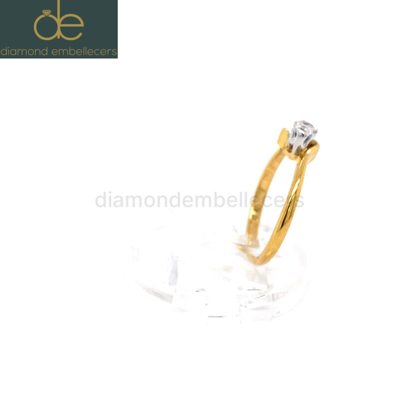 18K White & Yellow Gold Natural Diamond Ring