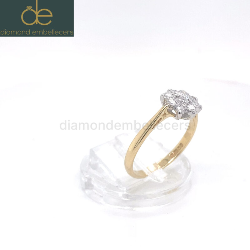 18K White & Yellow Gold Natural Diamond Ring