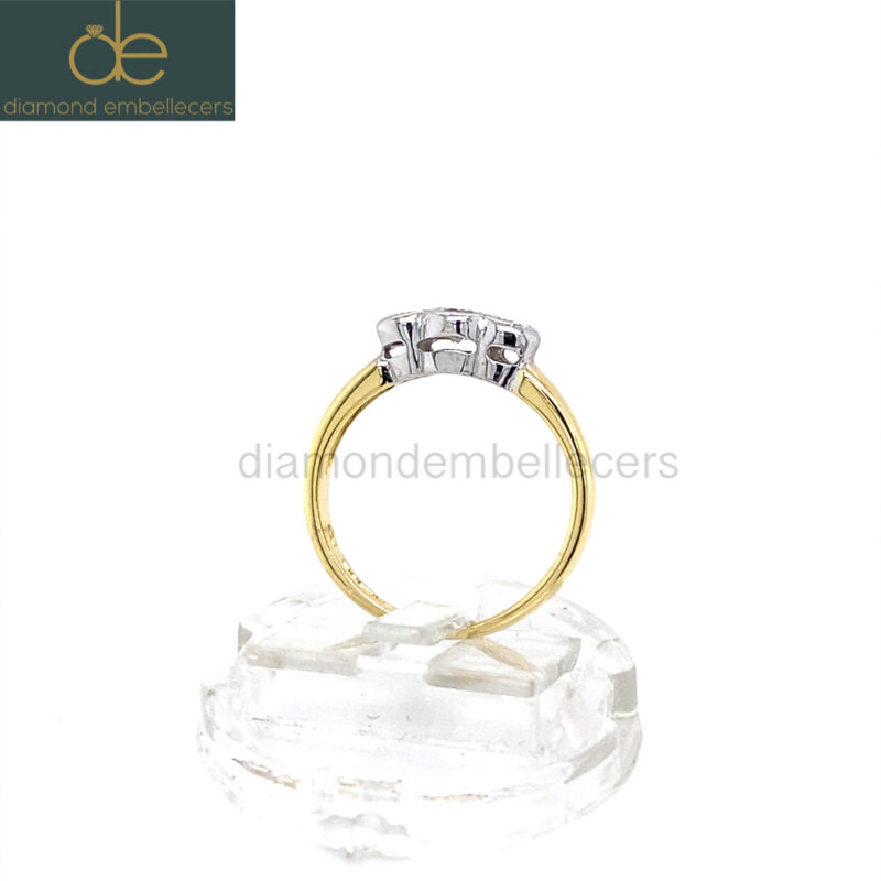 18K White & Yellow Gold  Round Brilliant 0.43ct Diamond Ring