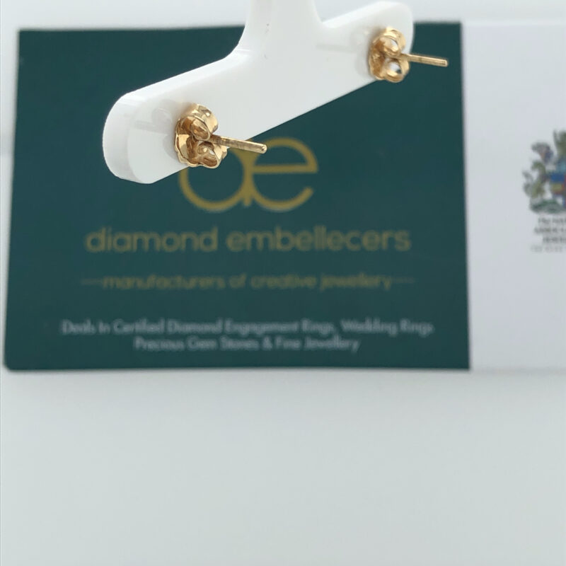 Yellow Gold Diamond Stud Earring