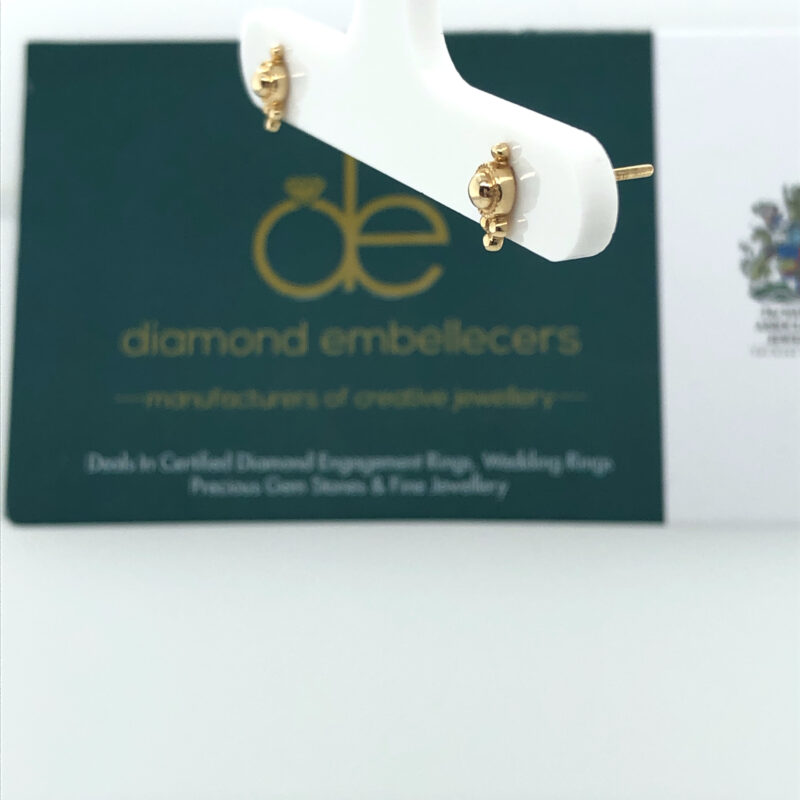 Yellow Gold Diamond Stud Earring