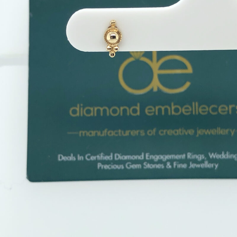 Yellow Gold Diamond Stud Earring