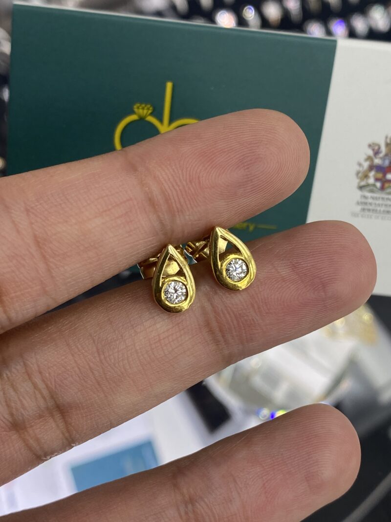 Yellow-Gold-Stud-Earrings