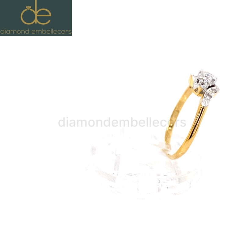 Platinum 18K Yellow Gold Natural Diamond Ring