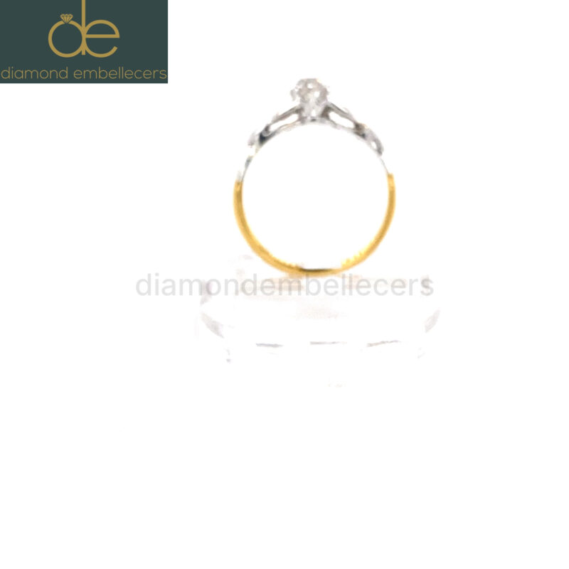 Platinum 18K Yellow Gold Natural Diamond Ring