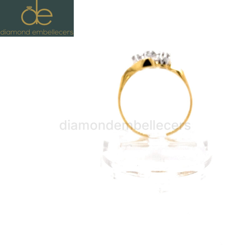 Platinum 18K Yellow Gold Natural Diamond Ring