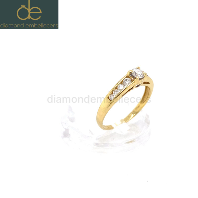 18K Yellow Gold 0.38ct Natural Diamond Ring