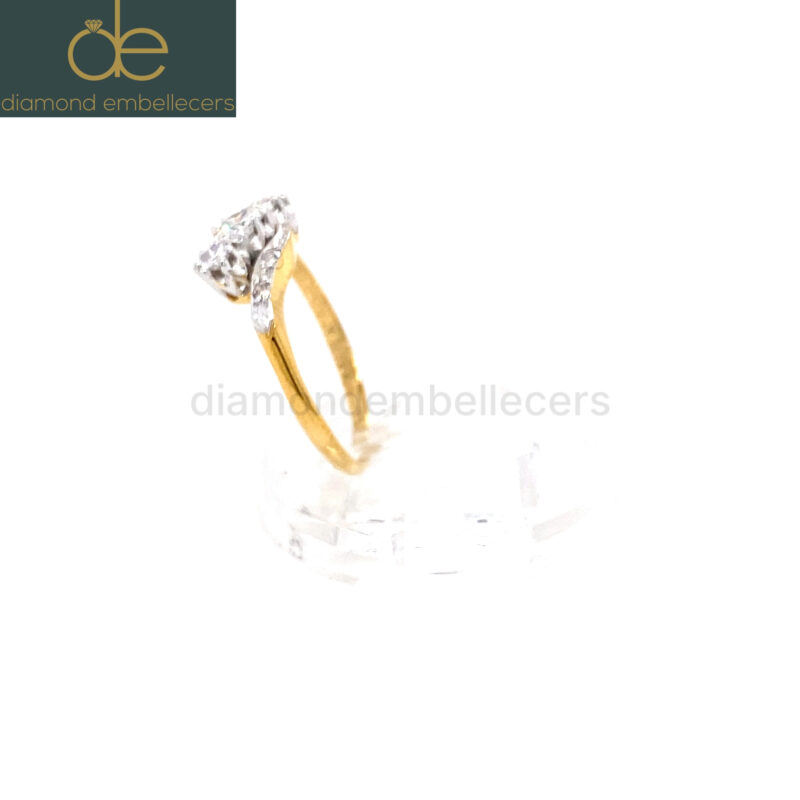 Platinum 18K Yellow Gold Natural Diamond Ring