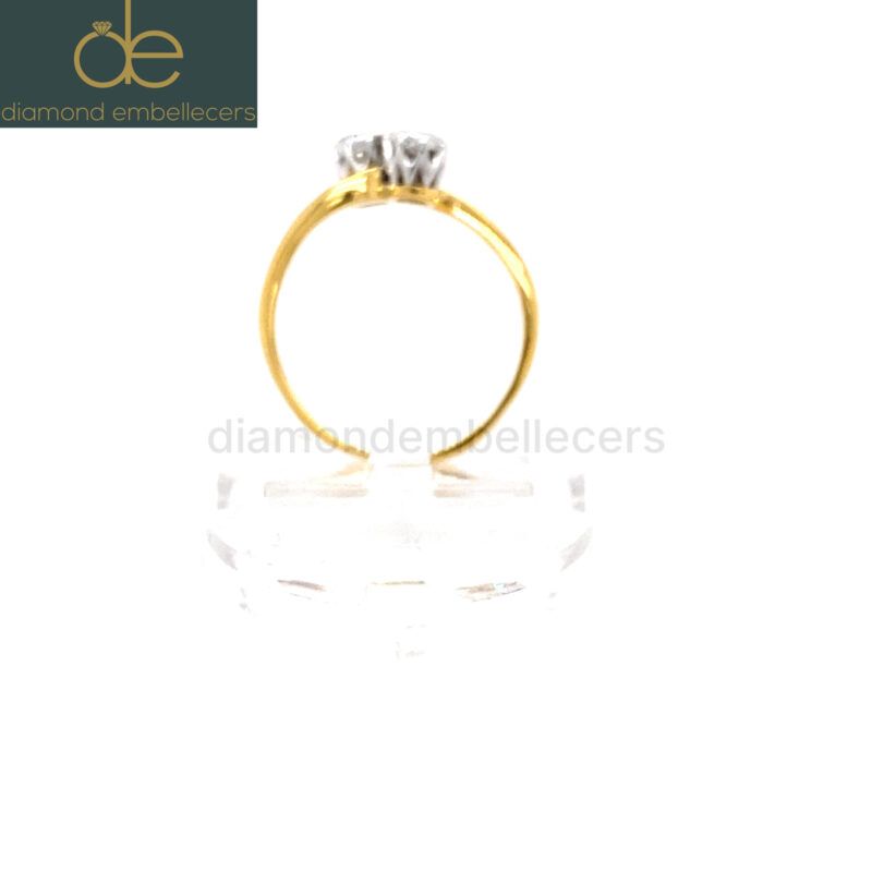 Platinum 18K Yellow Gold Natural Diamond Ring