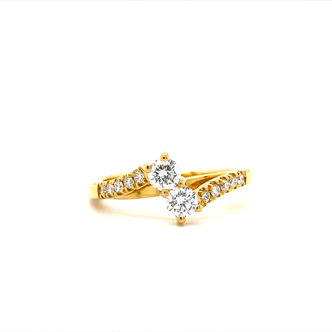 18K Yellow Gold 0.15ct Natural Diamond Ring - Image 6