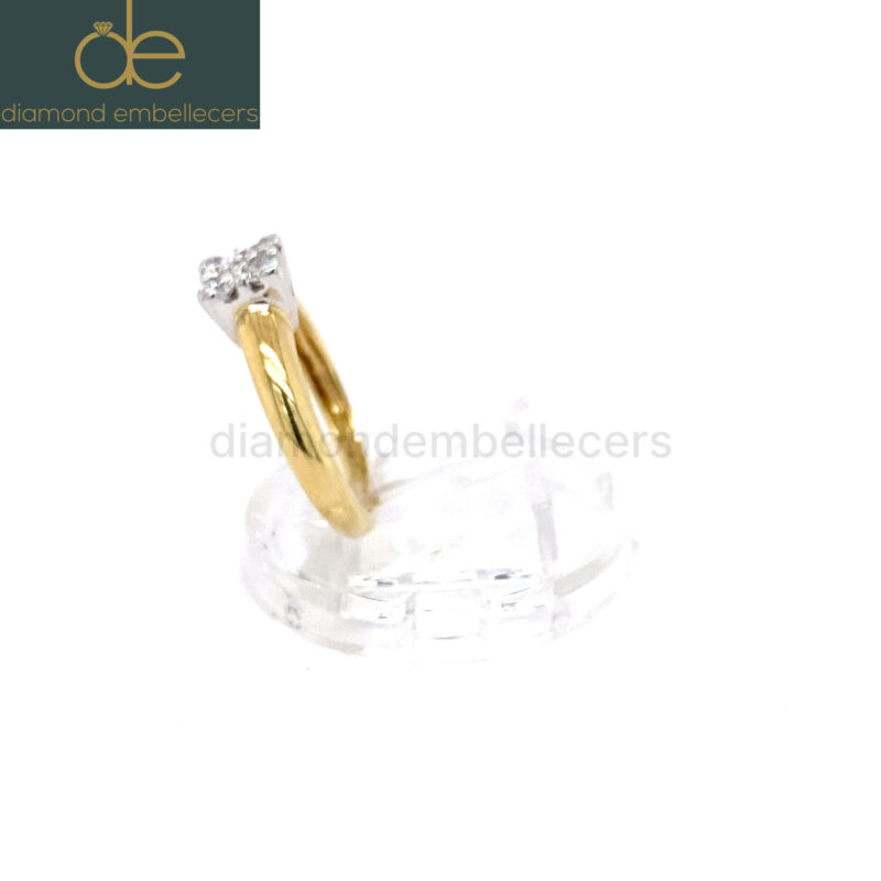 18K Yellow Gold Natural Round Brilliant 0.25ct Diamond Ring