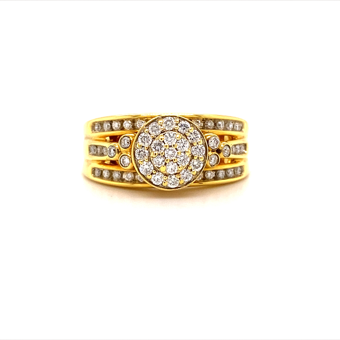 WGI Certified 18K Yellow Gold Natural Round Brilliant 0.60ct Diamond Ring - Image 4