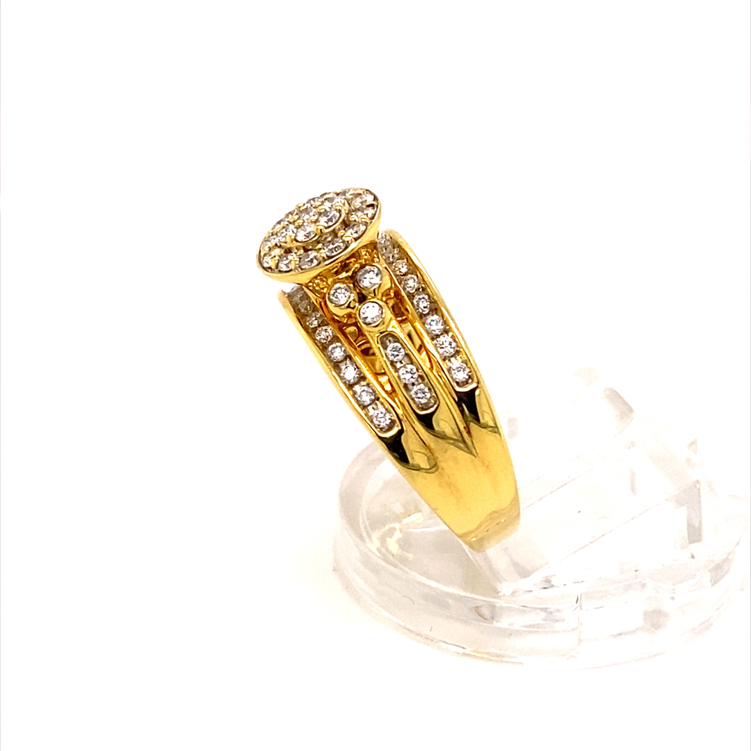 WGI Certified 18K Yellow Gold Natural Round Brilliant 0.60ct Diamond Ring - Image 8