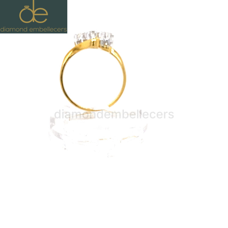 Platinum 18K Yellow Gold Natural Diamond Ring