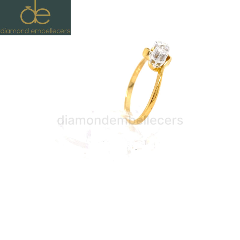 Platinum 18K Yellow Gold Natural Diamond Ring