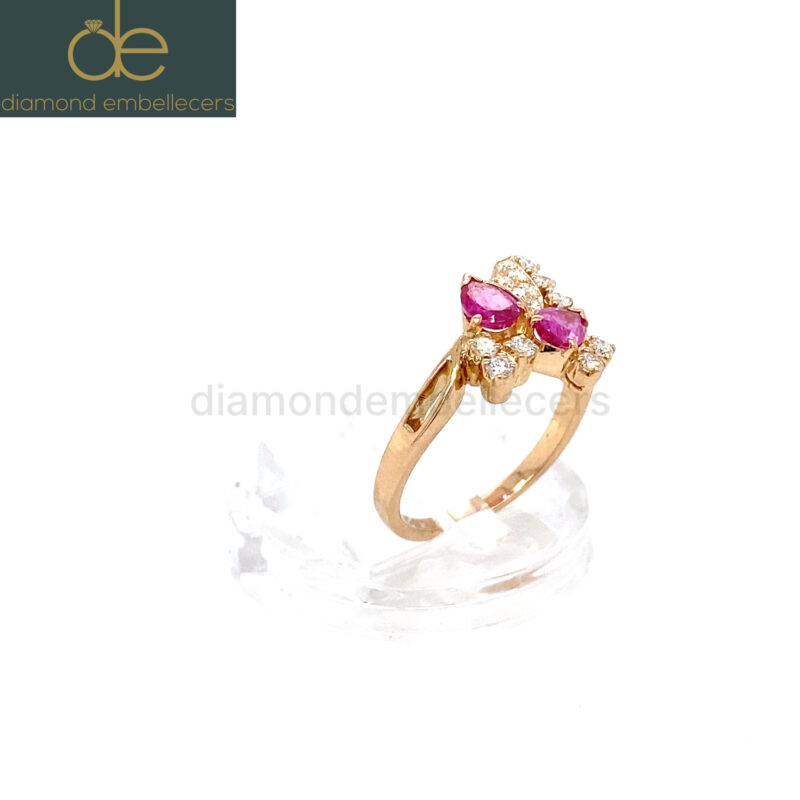 18K Yellow Gold Natural Diamond Ring