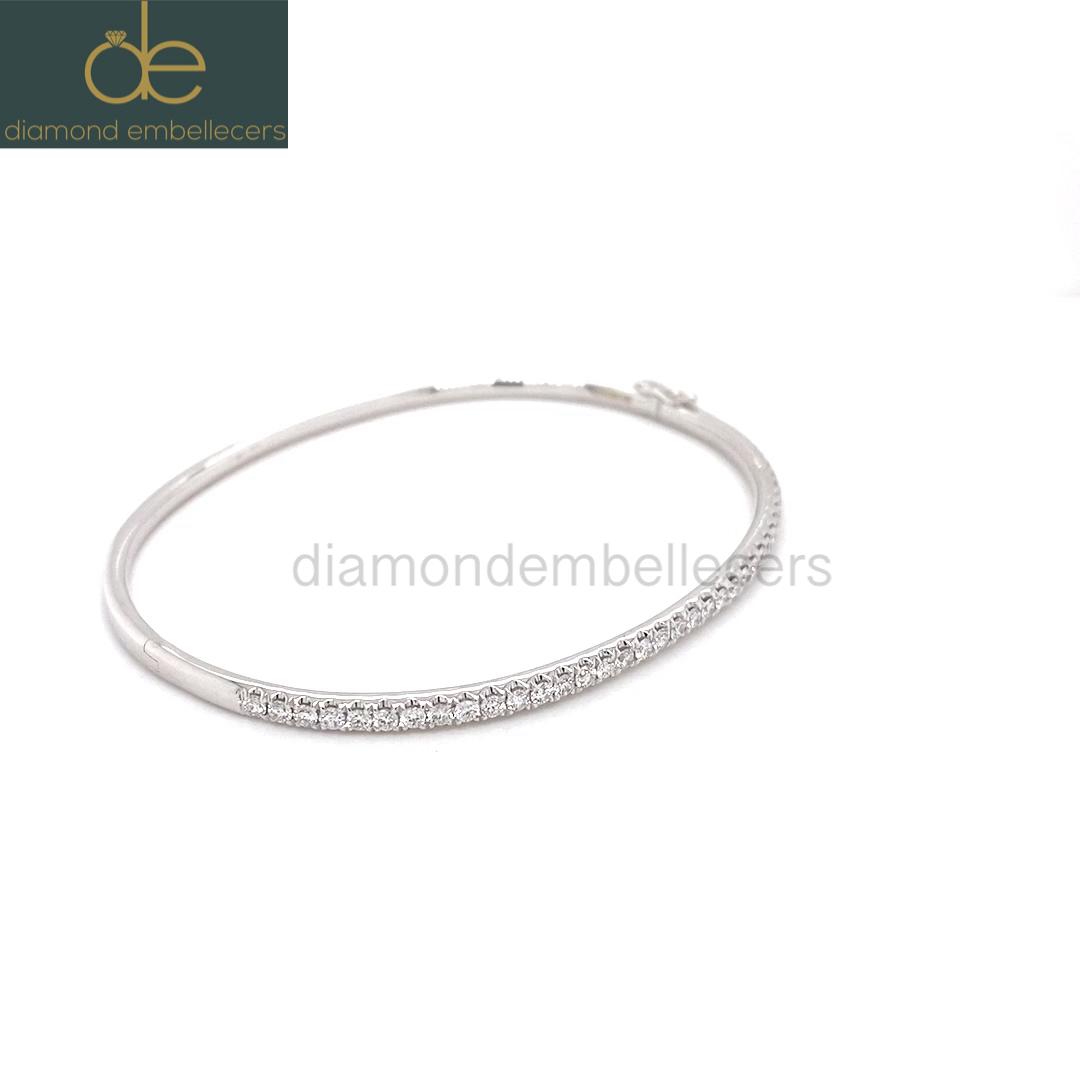 18K White Gold 0.66ct Natural Diamond Bracelet - Image 3