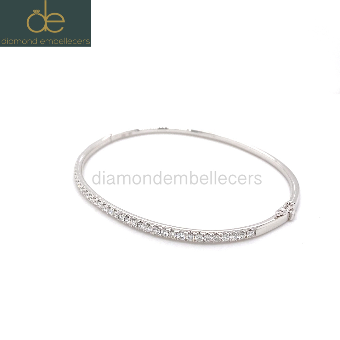 18K White Gold 0.66ct Natural Diamond Bracelet - Image 4
