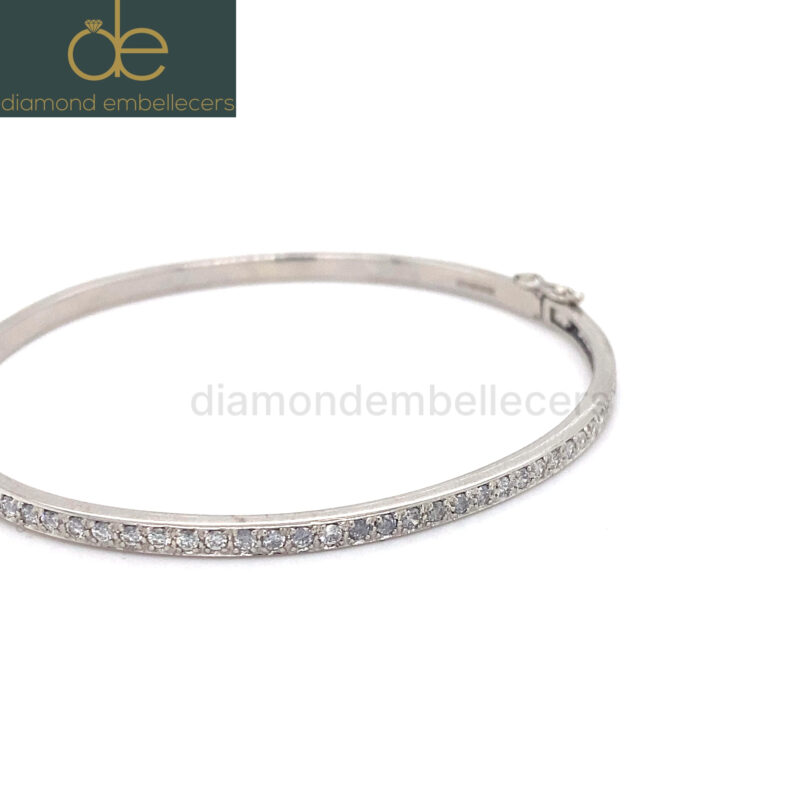 18K White Gold 0.60ct Diamond Bracelet Bangle