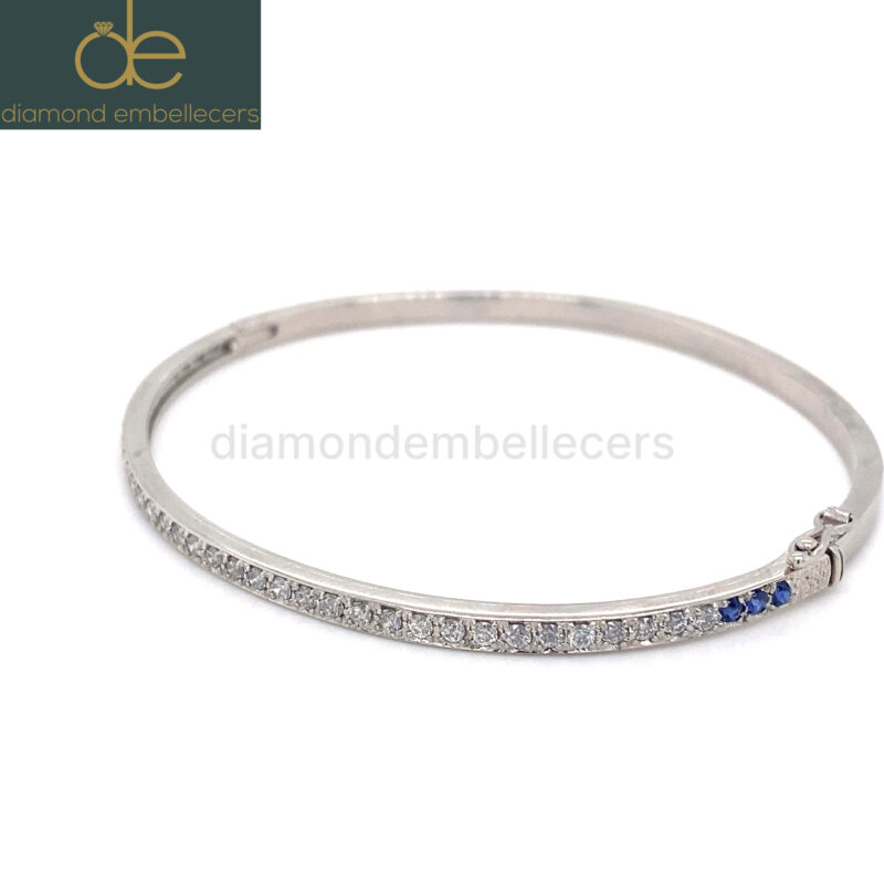 18K White Gold 0.60ct Diamond Bracelet Bangle