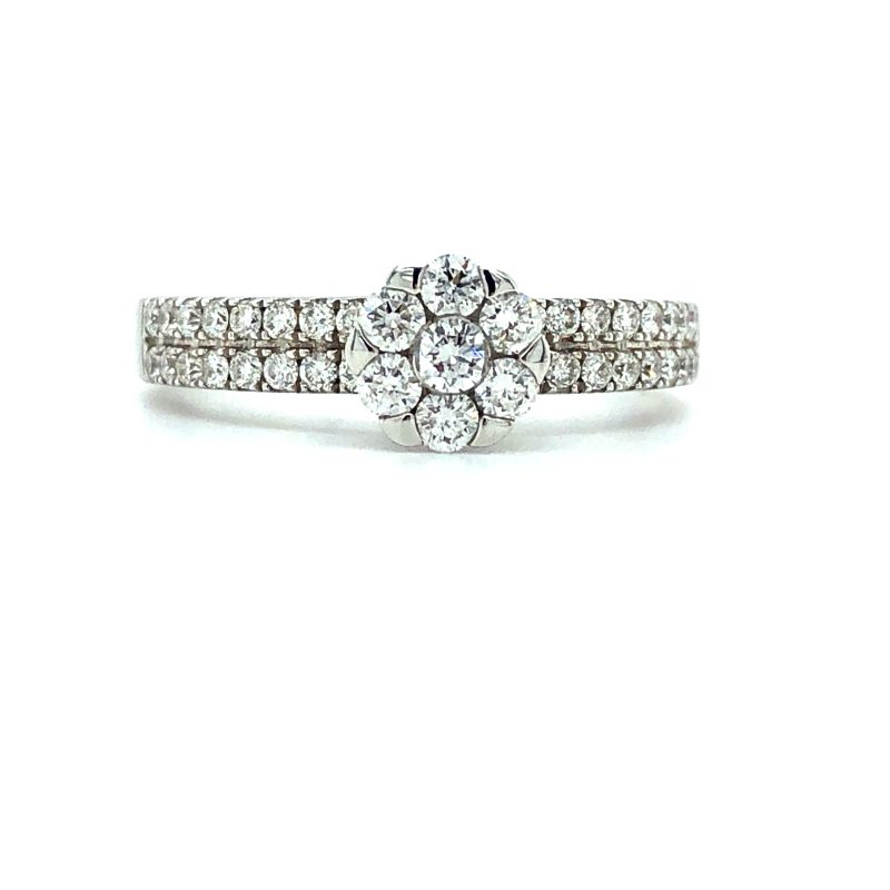 White-Gold-Cluster-Ring