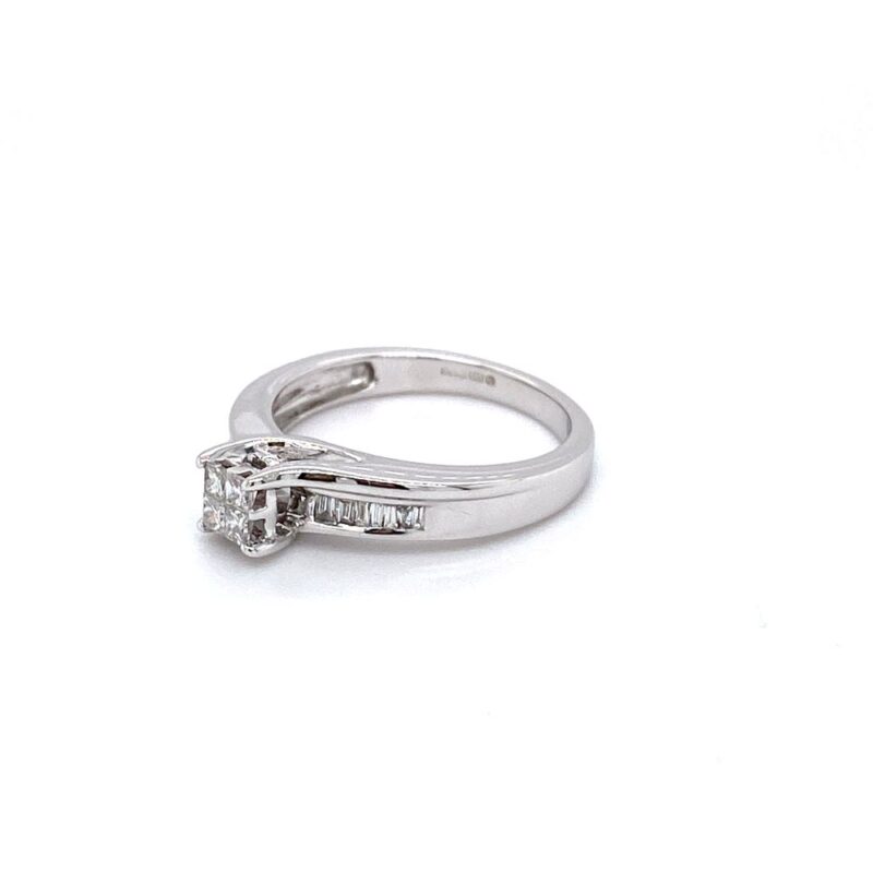 White Gold 0.65ct Natural Diamond Ring