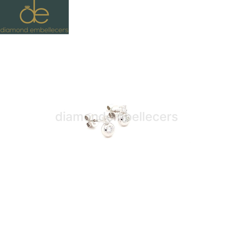 18K White Gold 0.06ct Diamond Stud Earring