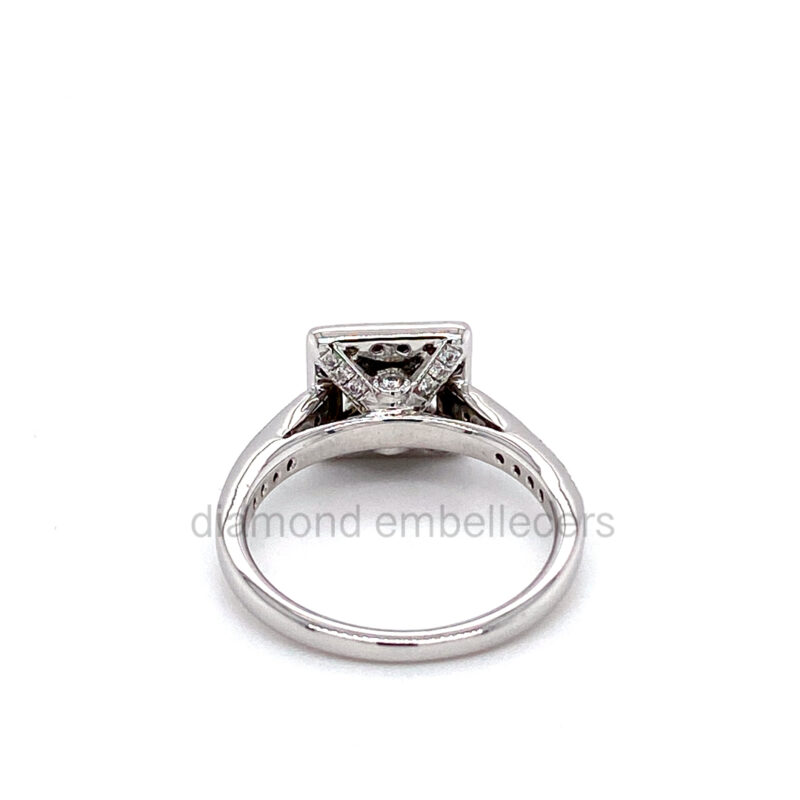 WGI Certified 18K White Gold 1.08ct Natural Diamond Ring