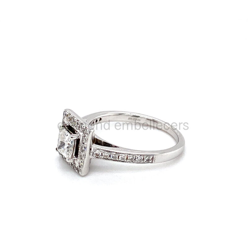 WGI Certified 18K White Gold 1.08ct Natural Diamond Ring