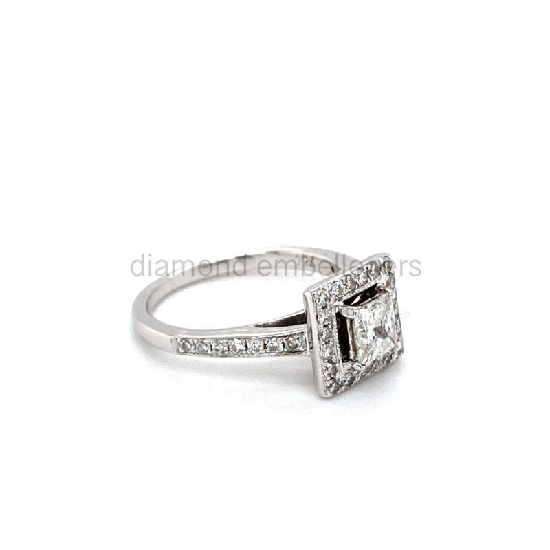 WGI Certified 18K White Gold 1.08ct Natural Diamond Ring