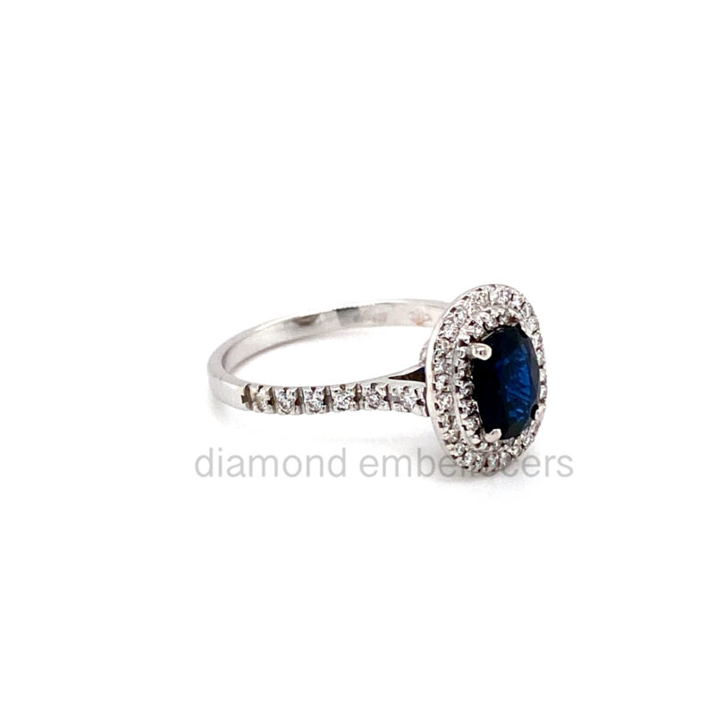 18K White Gold 0.9ct Natural Diamond Ring