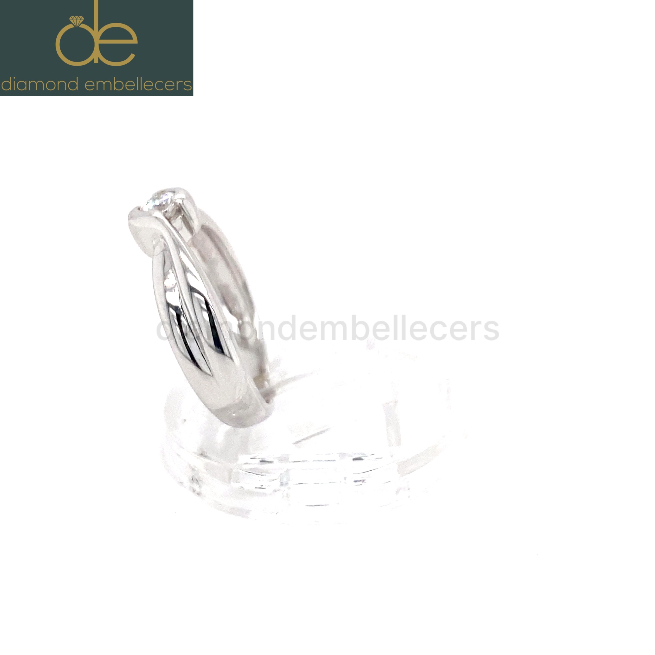 18K White Gold 0.12ct Natural Round Brilliant Diamond Ring - Image 4