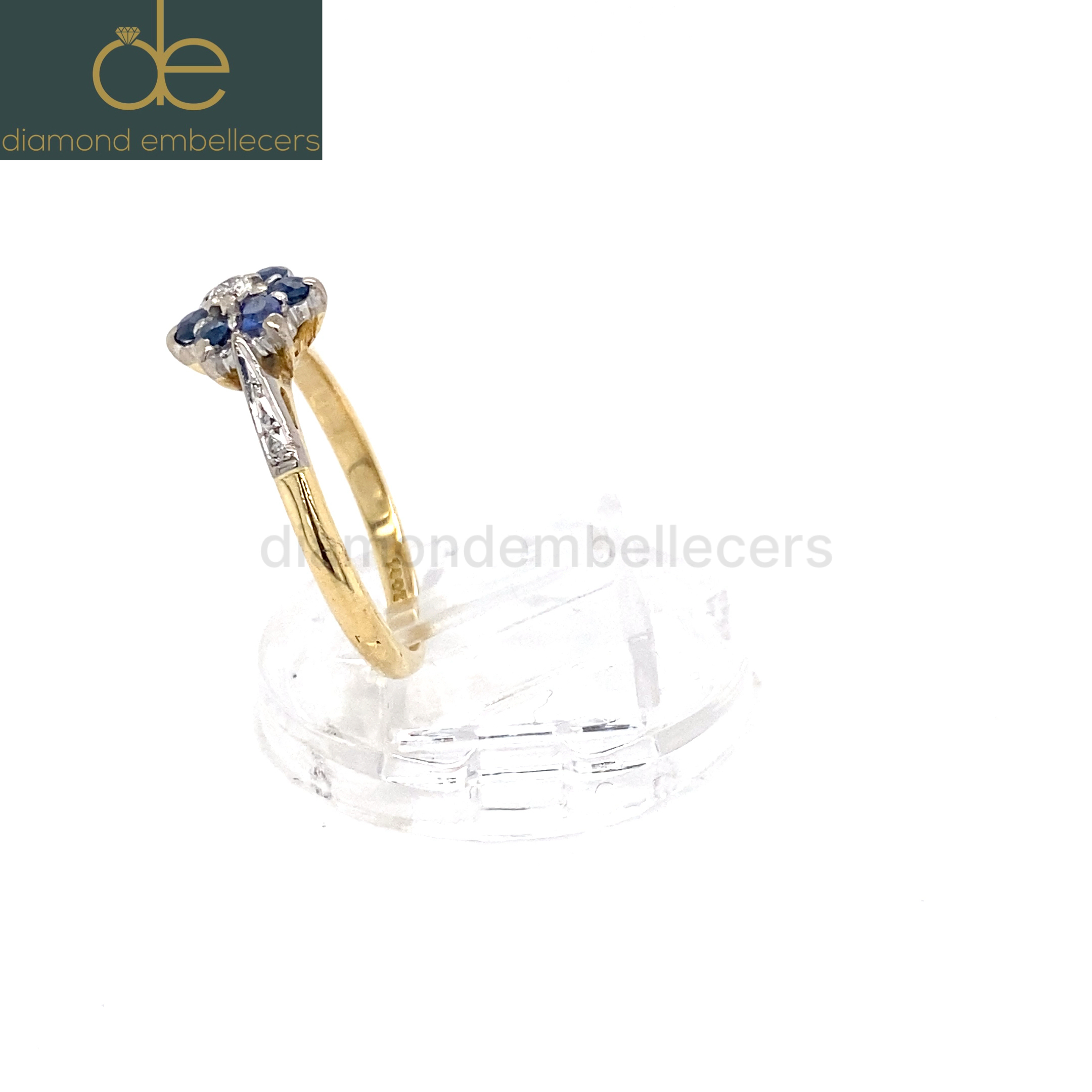 18K Yellow Gold Natural Diamond Ring - Image 3