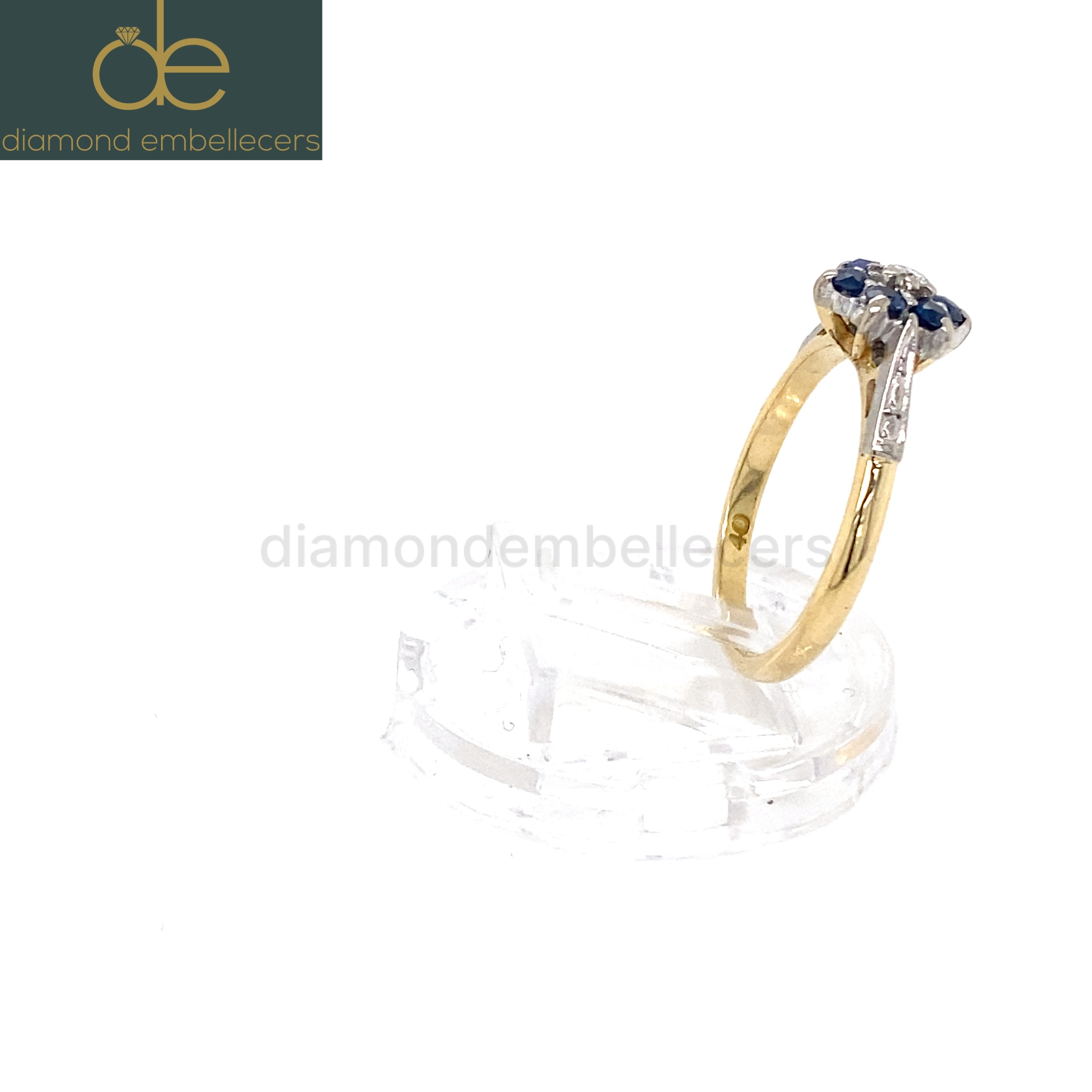18K Yellow Gold Natural Diamond Ring - Image 4