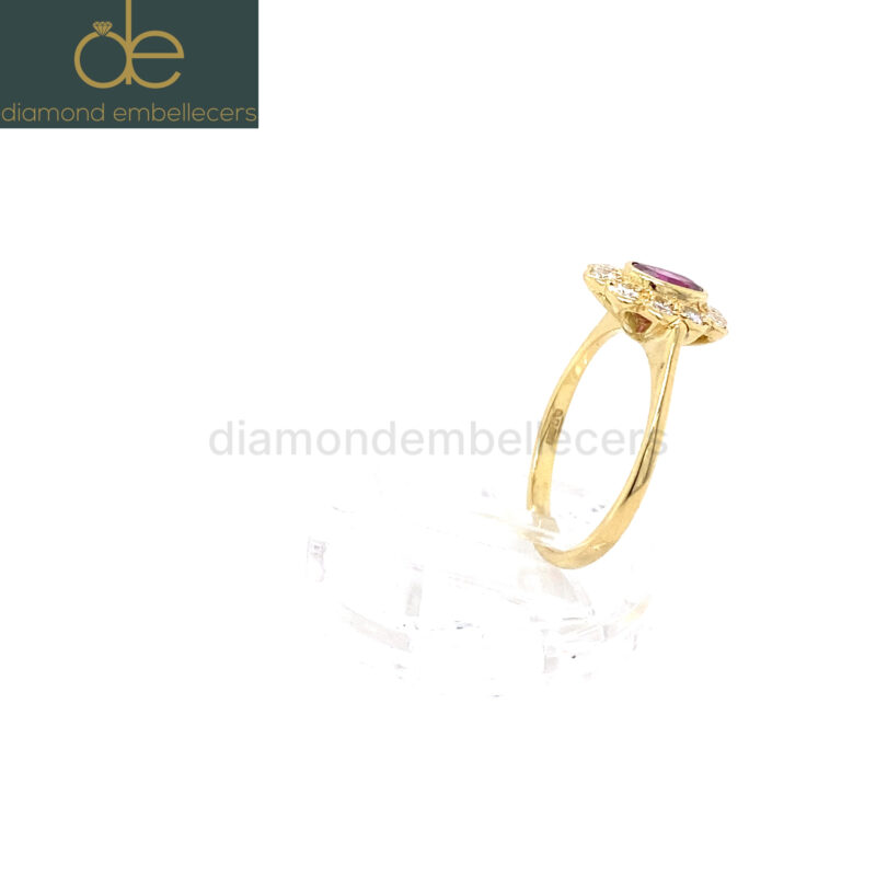 18K Yellow Gold 0.33ct Natural Diamond Ring