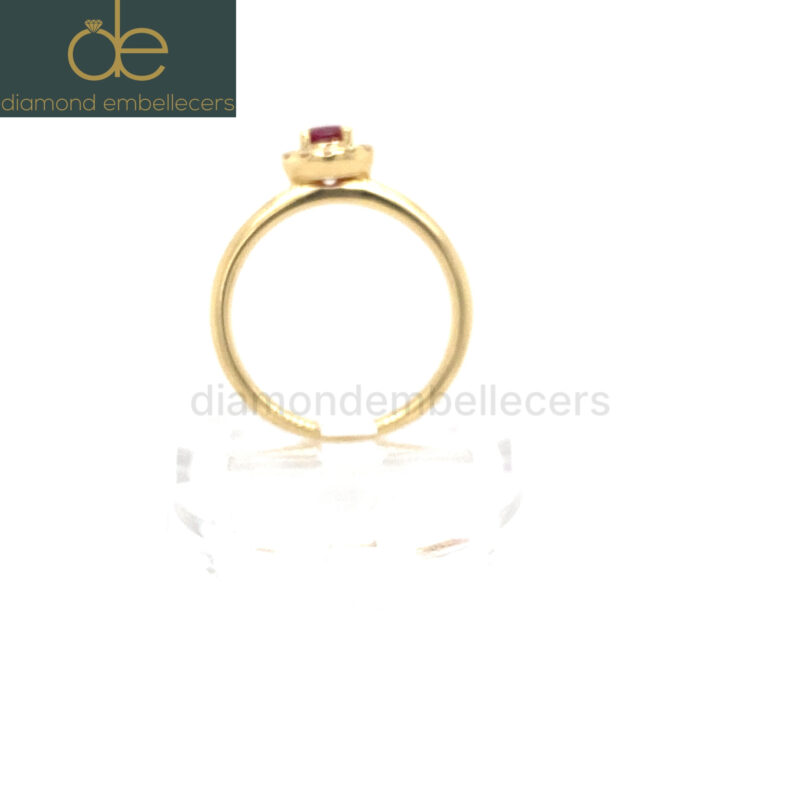 18K Yellow Gold 0.42ct Natural Diamond Ring