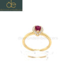 Yellow-Gold-Ruby-Halo-Diamond-Ring