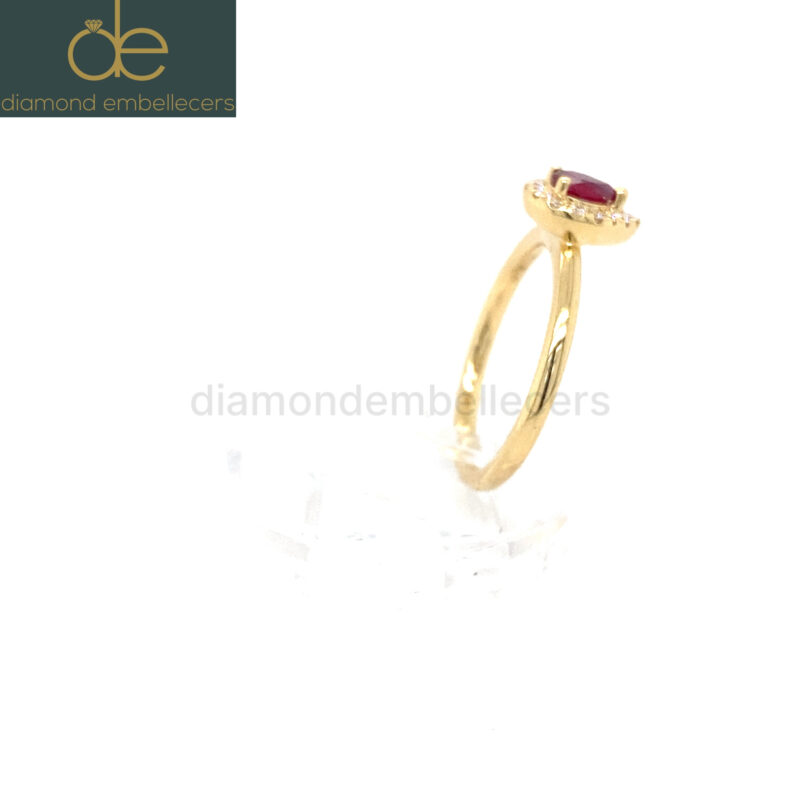 18K Yellow Gold 0.42ct Natural Diamond Ring