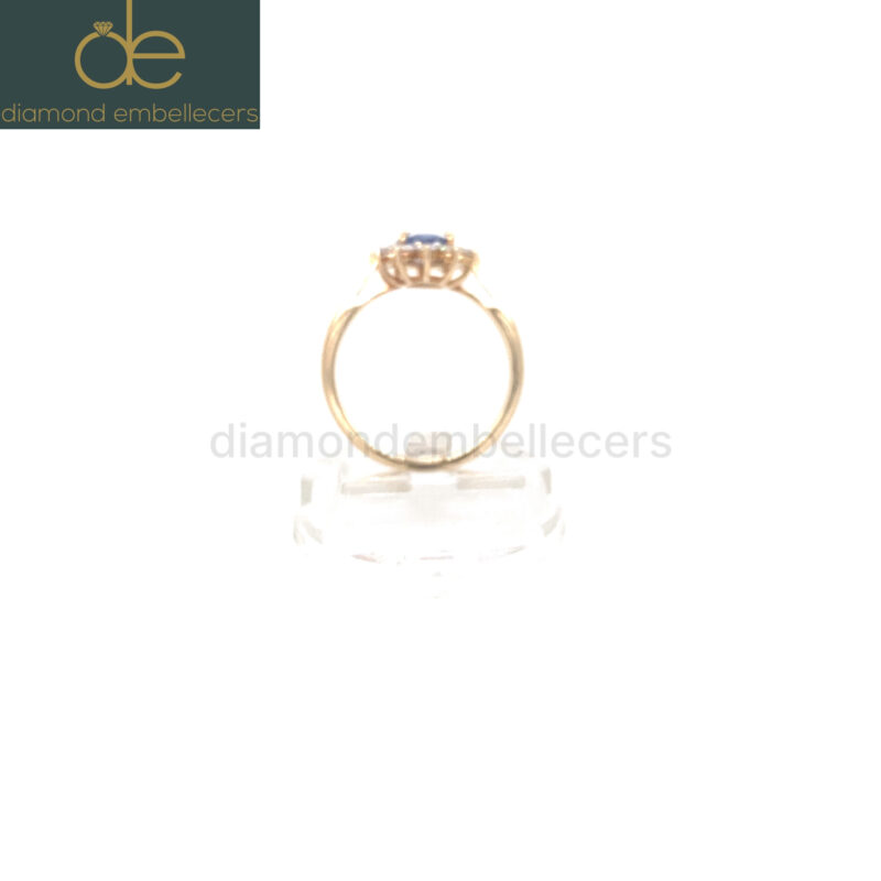 White & Yellow Gold 1.79ct Sapphire Halo & Diamond Ring