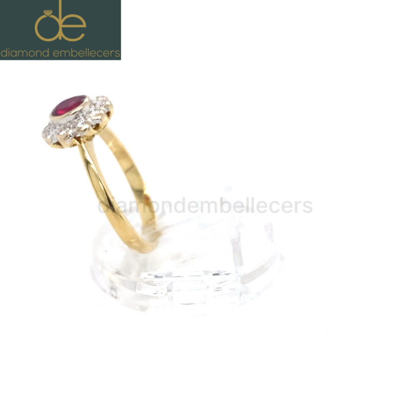 18K Yellow Gold Natural Diamond Ring