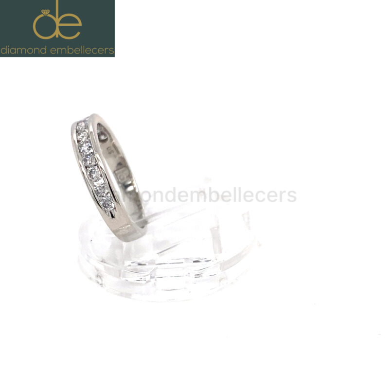 Palladium Natural 0.50ct Diamond Ring