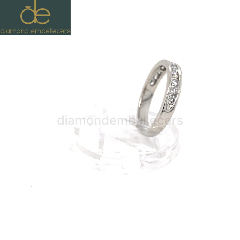 Palladium Natural 0.50ct Diamond Ring