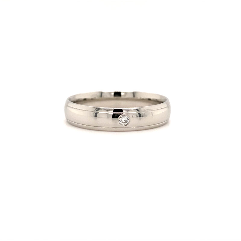 Platinum 0.05ct Natural Diamond Ring