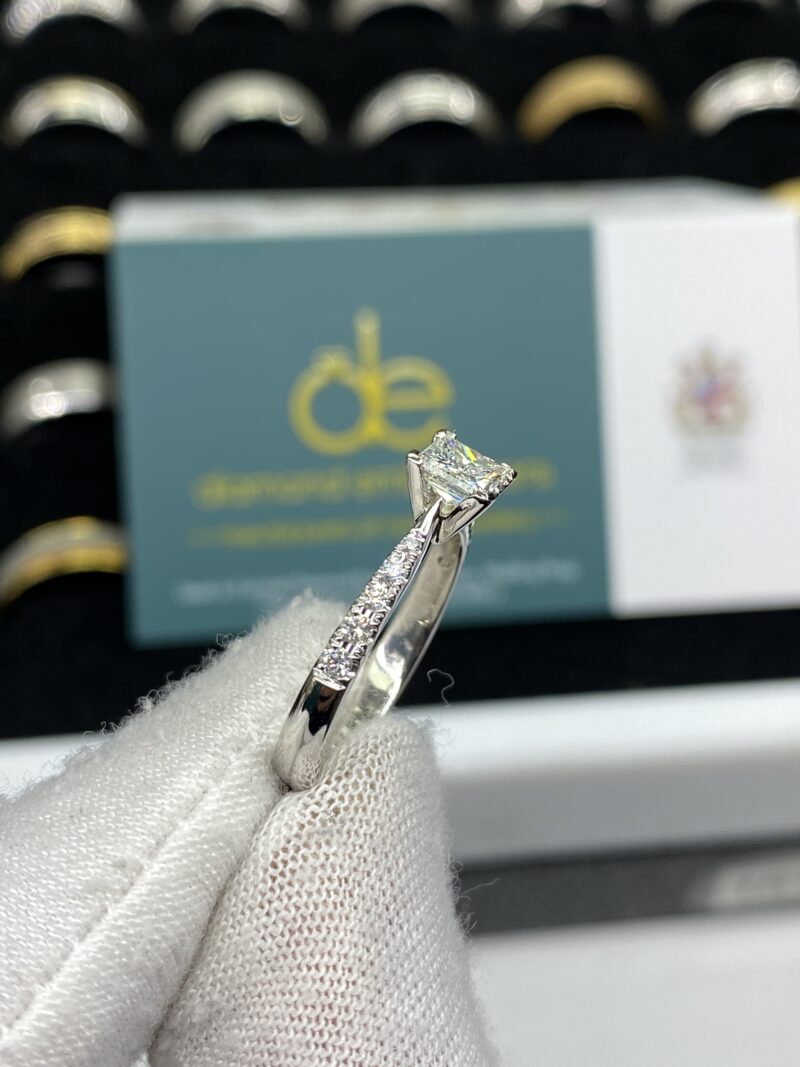 Platinum 950 Natural 0.47ct Diamond Ring