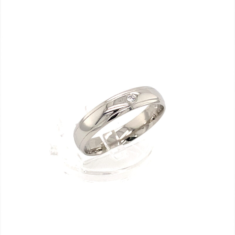 Platinum 0.05ct Natural Diamond Ring